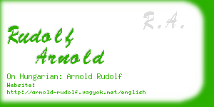 rudolf arnold business card